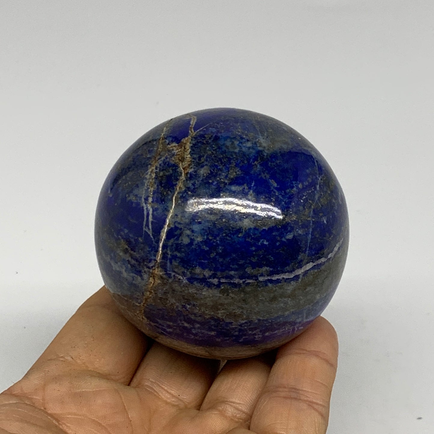 0.76 lbs, 2.4" (60mm), Lapis Lazuli Sphere Ball Gemstone @Afghanistan, B33211