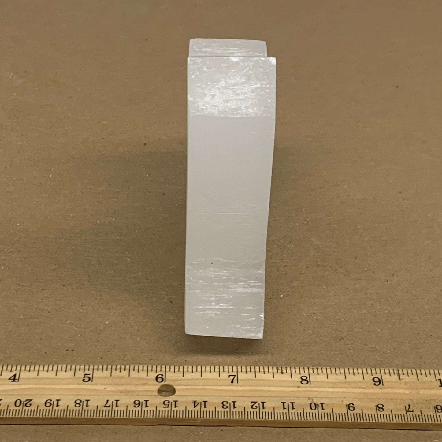 0.90 lbs, 4.3"x3.7"x1.2", Natural Selenite Crystals Carved,Home Decor, B35974