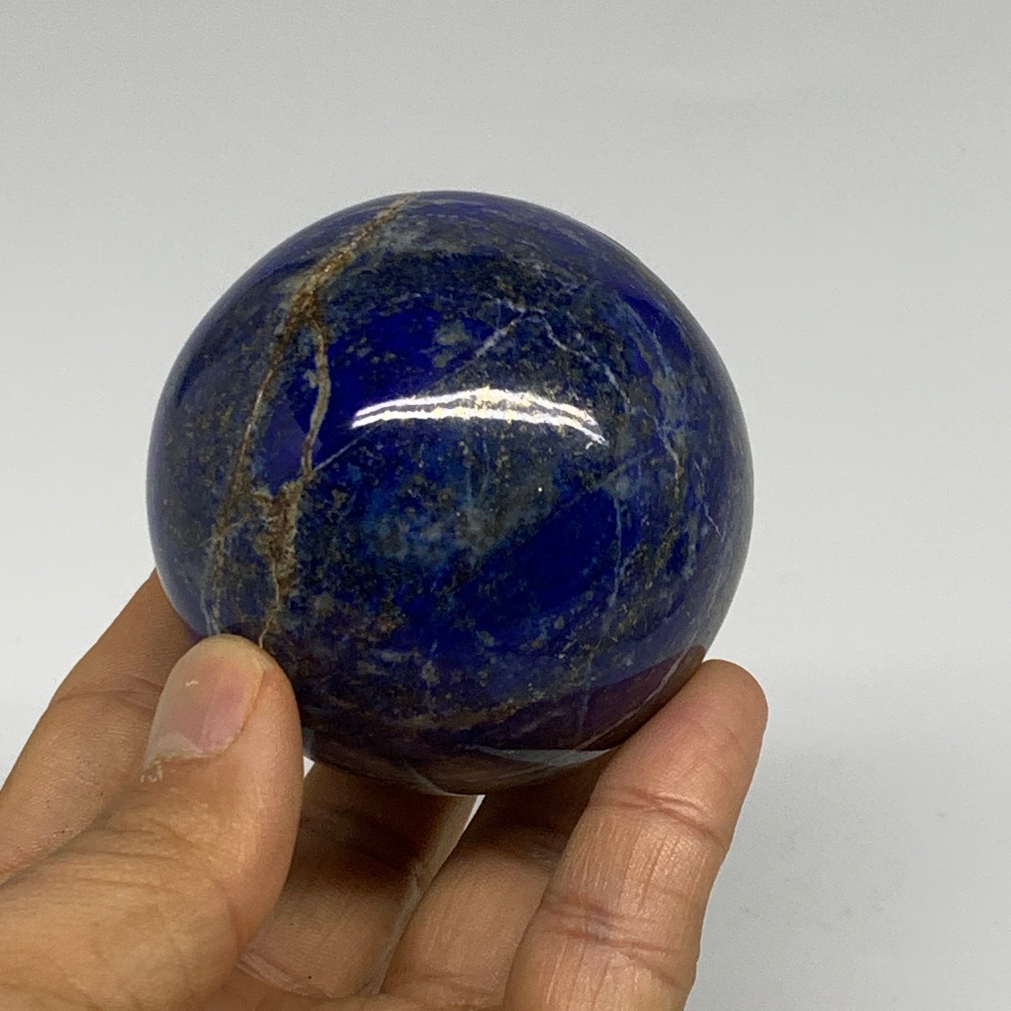 0.76 lbs, 2.4" (60mm), Lapis Lazuli Sphere Ball Gemstone @Afghanistan, B33211