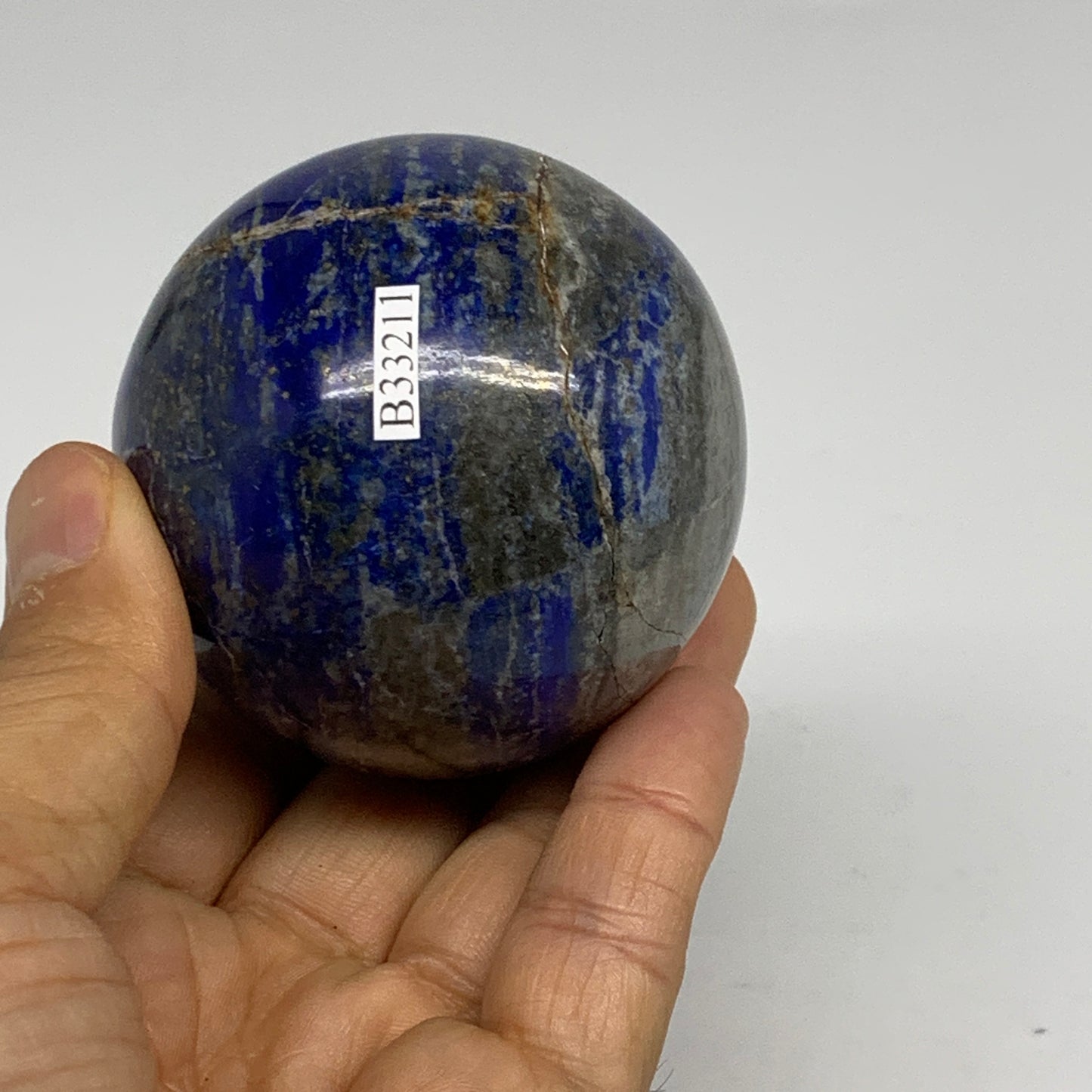 0.76 lbs, 2.4" (60mm), Lapis Lazuli Sphere Ball Gemstone @Afghanistan, B33211