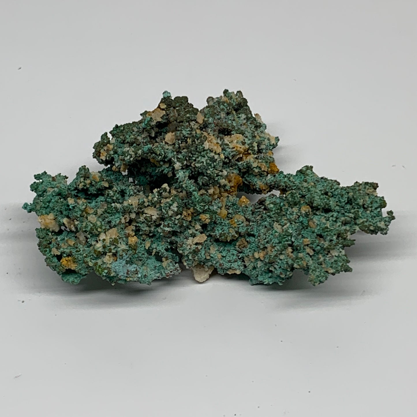 203.4g, 4.1"x3.5"x1.5", Malachite on Native Green Copper Mineral Specimens, B339