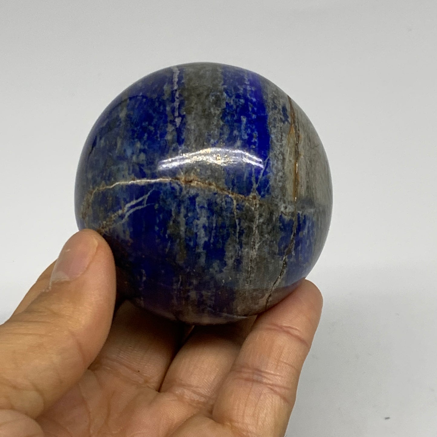 0.76 lbs, 2.4" (60mm), Lapis Lazuli Sphere Ball Gemstone @Afghanistan, B33211