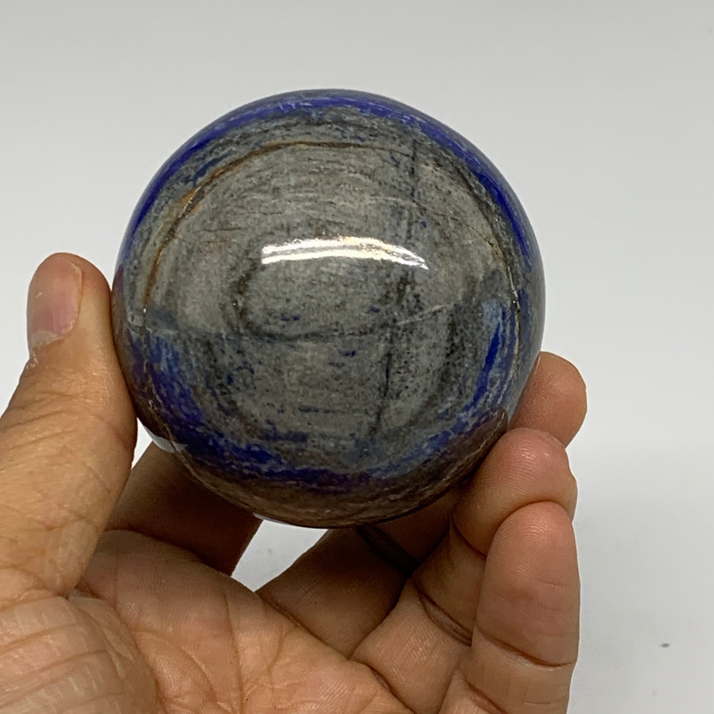 0.76 lbs, 2.4" (60mm), Lapis Lazuli Sphere Ball Gemstone @Afghanistan, B33211