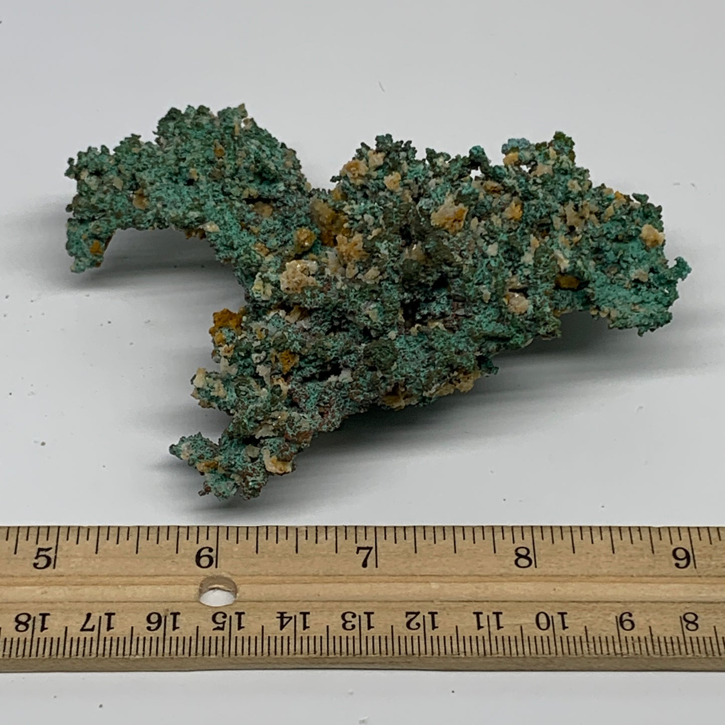 203.4g, 4.1"x3.5"x1.5", Malachite on Native Green Copper Mineral Specimens, B339