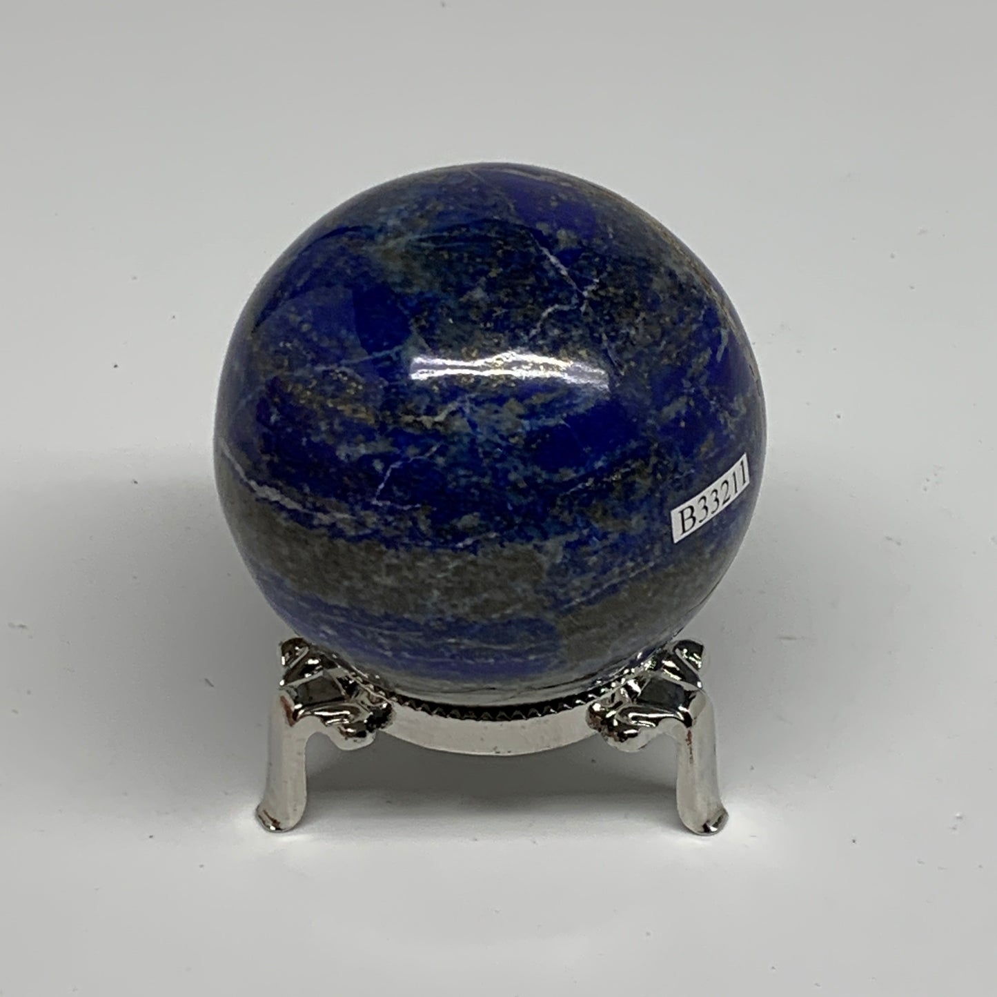 0.76 lbs, 2.4" (60mm), Lapis Lazuli Sphere Ball Gemstone @Afghanistan, B33211