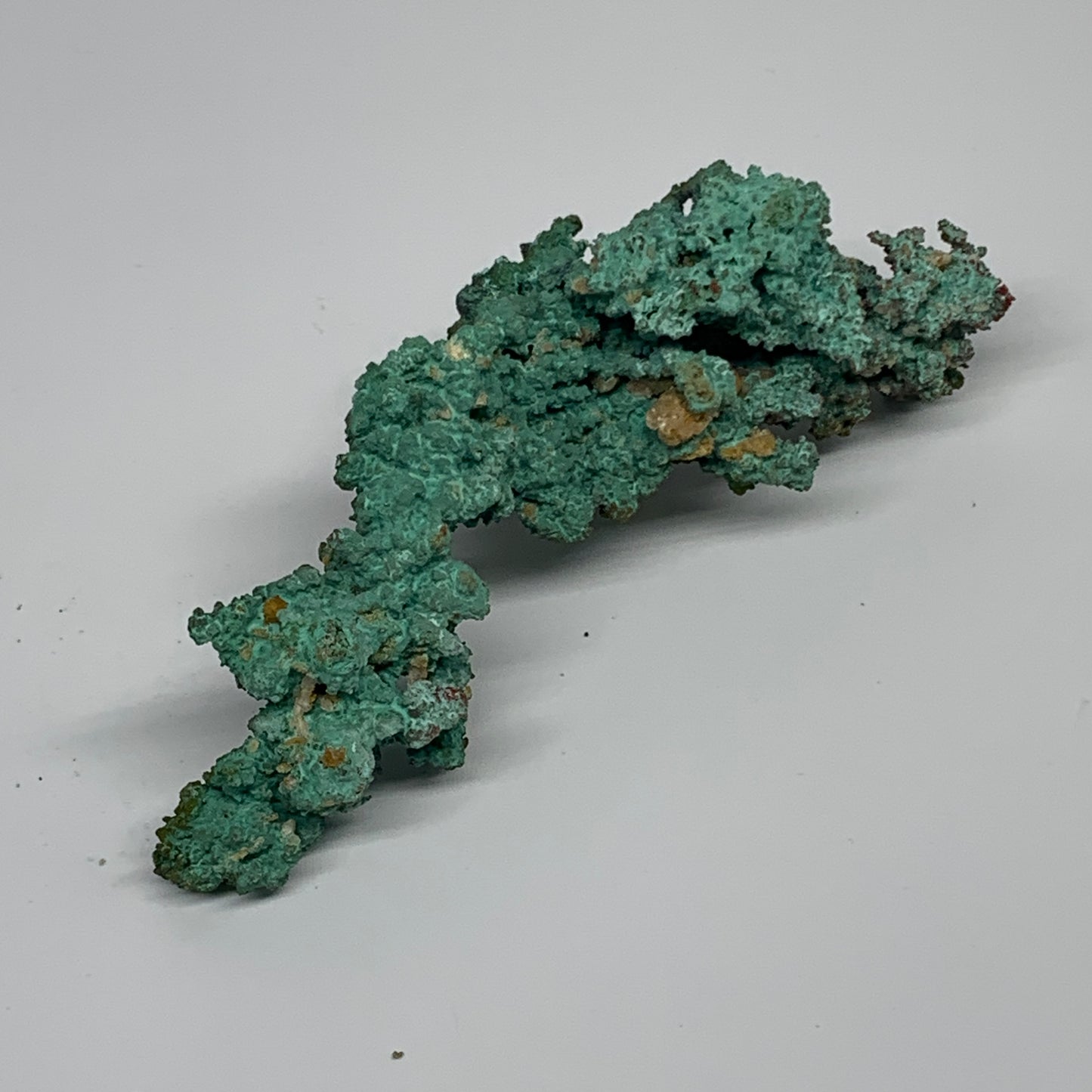 147.3g, 4.5"x1"x1.3", Malachite on Native Green Copper Mineral Specimens, B33935