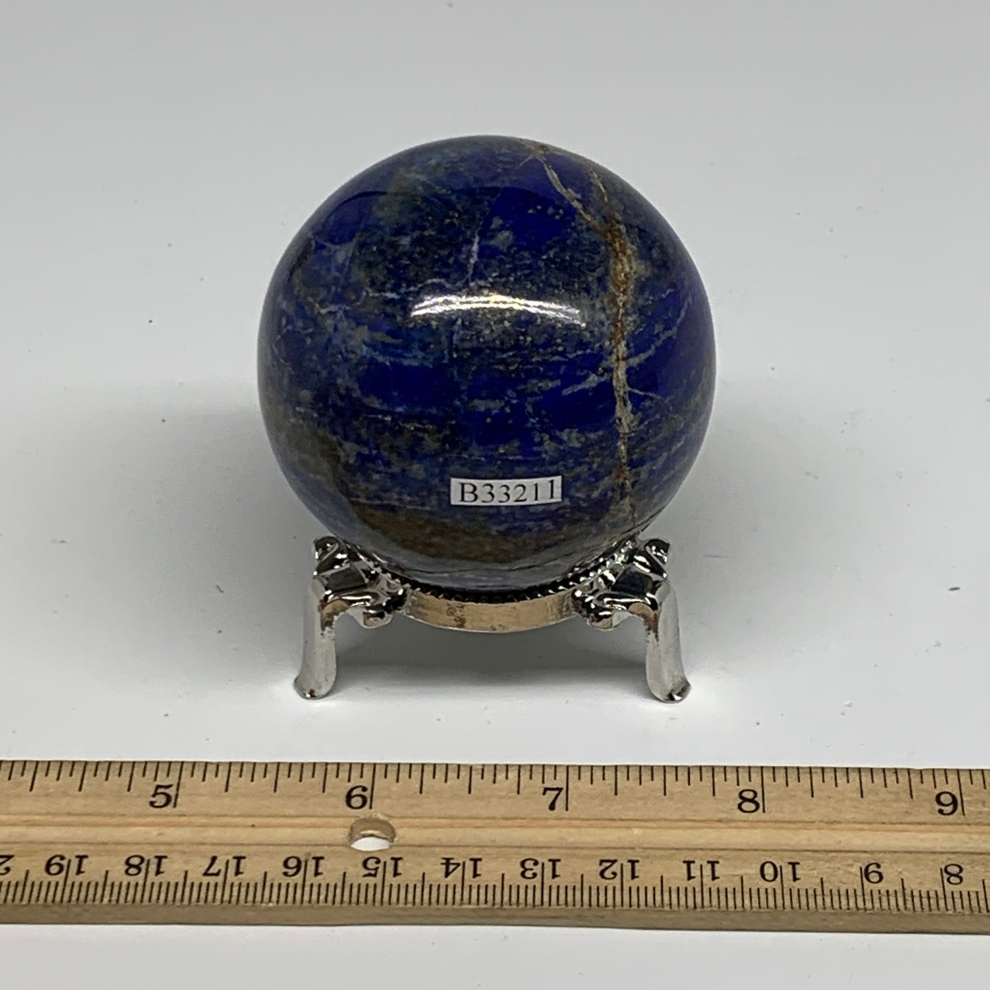 0.76 lbs, 2.4" (60mm), Lapis Lazuli Sphere Ball Gemstone @Afghanistan, B33211