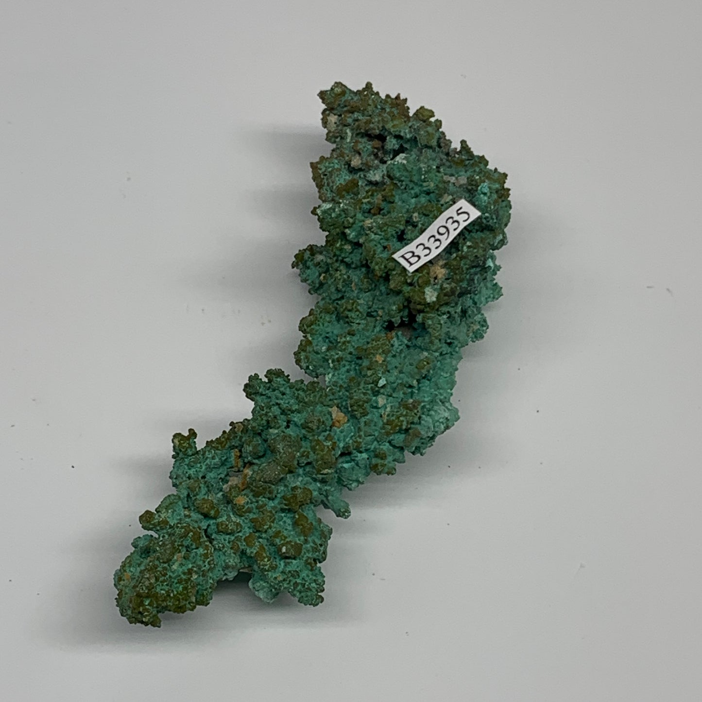 147.3g, 4.5"x1"x1.3", Malachite on Native Green Copper Mineral Specimens, B33935