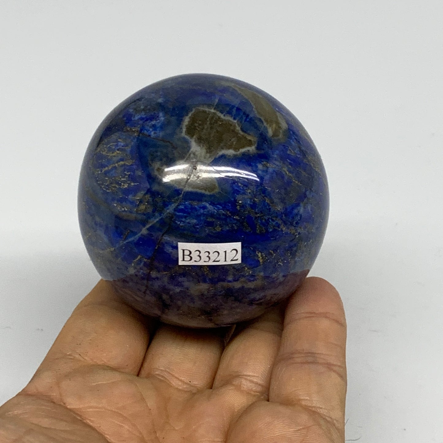 0.74 lbs, 2.4" (59mm), Lapis Lazuli Sphere Ball Gemstone @Afghanistan, B33212