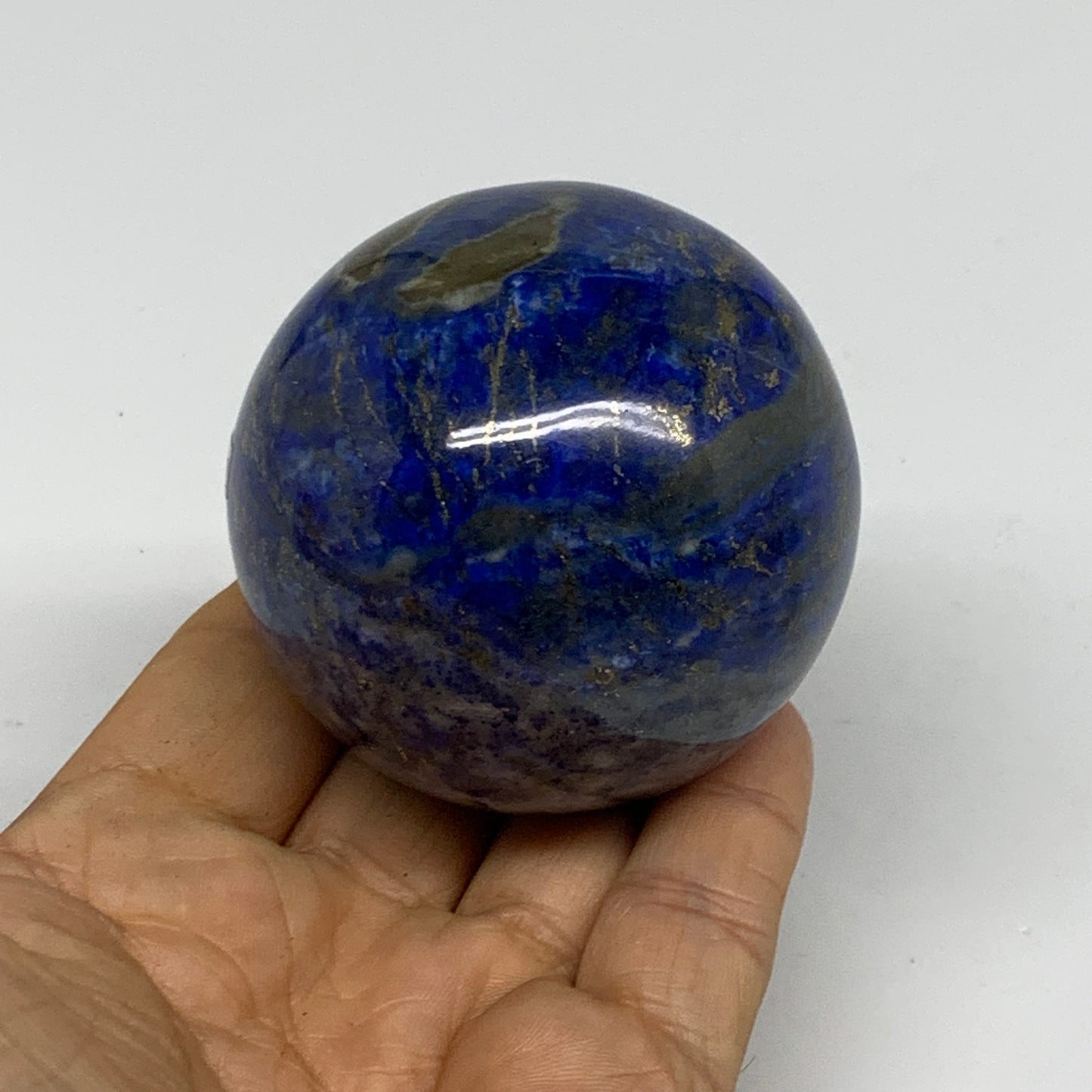 0.74 lbs, 2.4" (59mm), Lapis Lazuli Sphere Ball Gemstone @Afghanistan, B33212