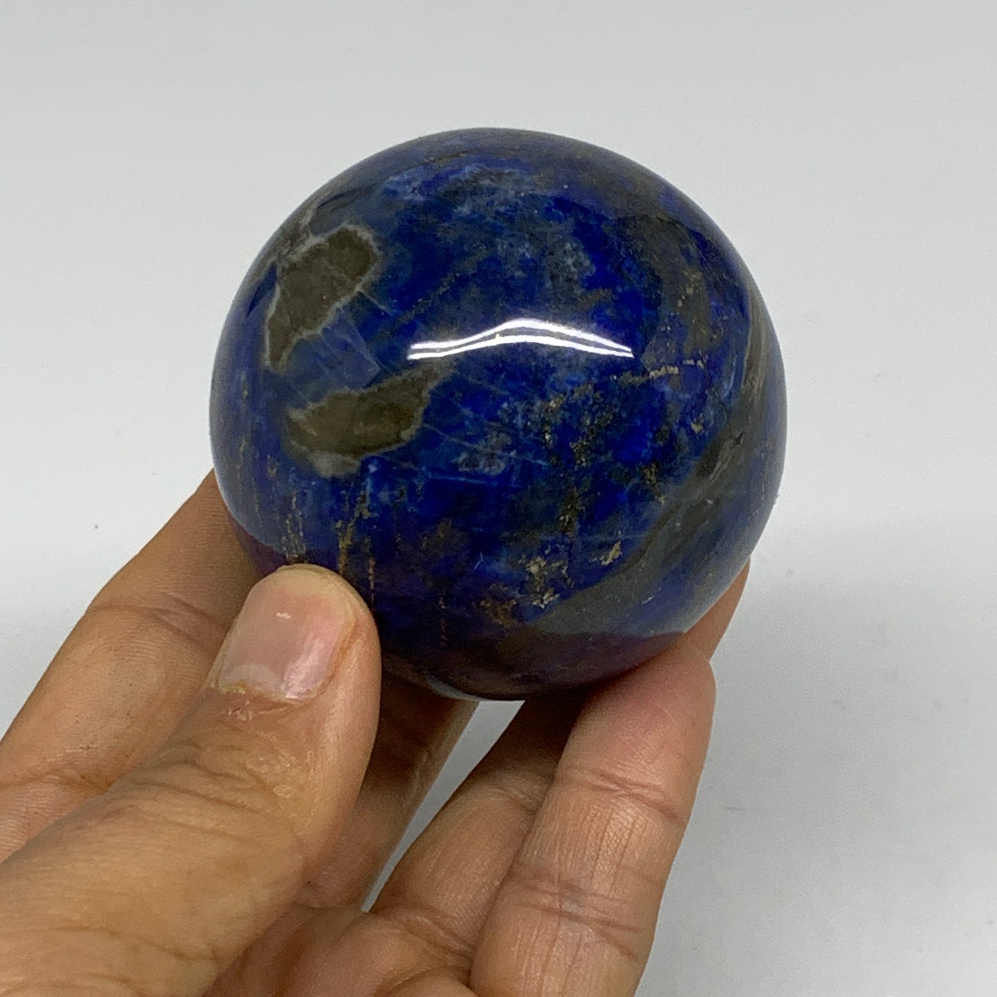 0.74 lbs, 2.4" (59mm), Lapis Lazuli Sphere Ball Gemstone @Afghanistan, B33212