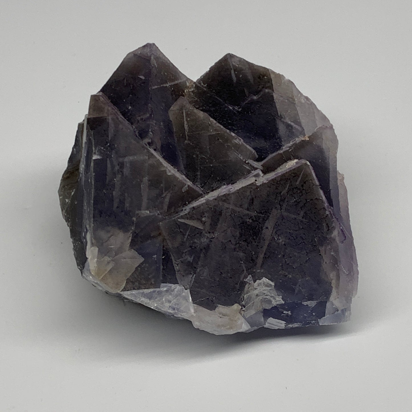 0.698 lbs, 3.5"x3.4"x2.6", Purple Fluorite Crystal Mineral Specimen @Pakistan, B