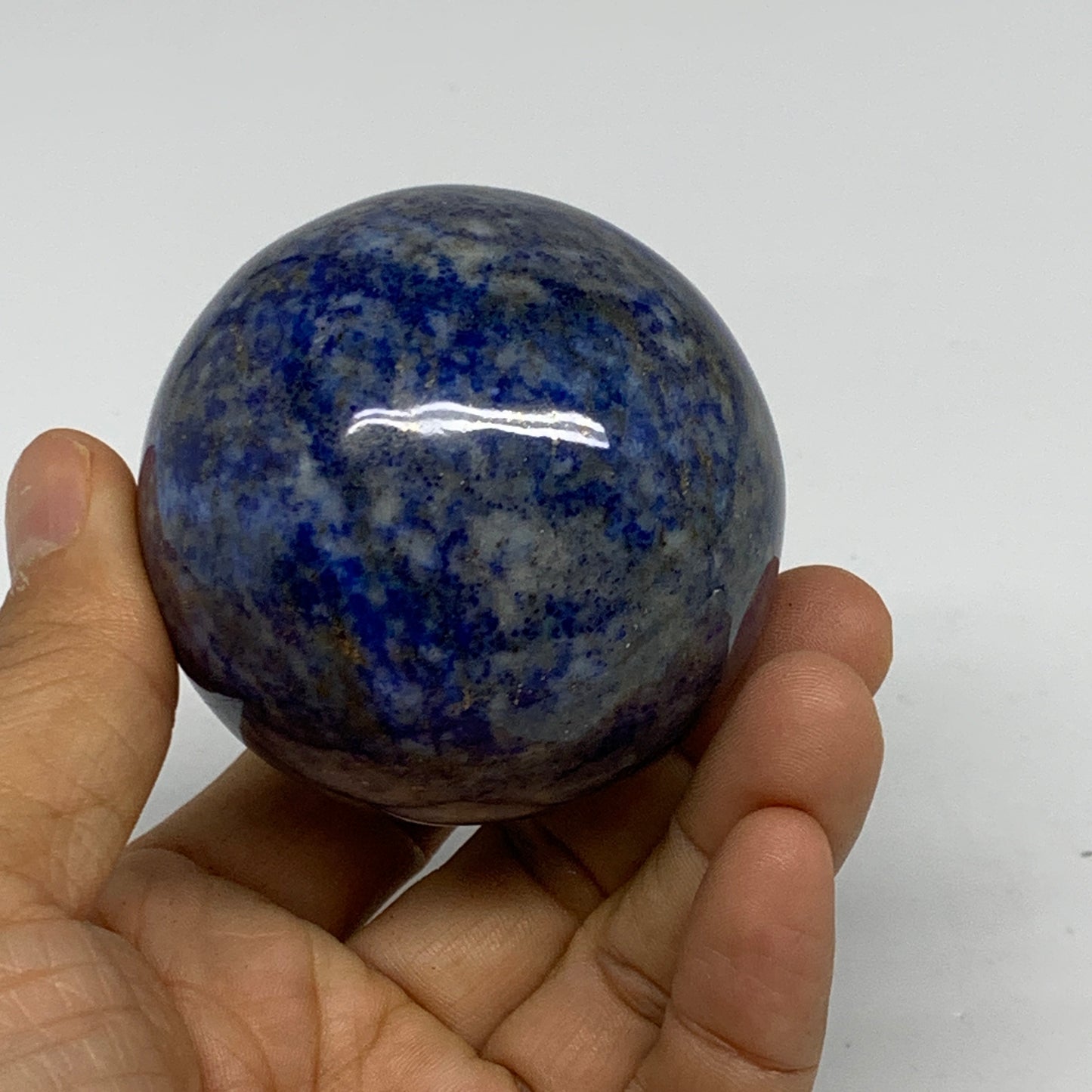 0.74 lbs, 2.4" (59mm), Lapis Lazuli Sphere Ball Gemstone @Afghanistan, B33212