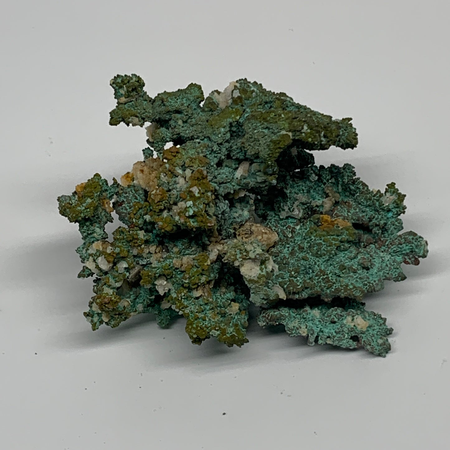 139.9g, 2.7"x2.3"x1.4", Malachite on Native Green Copper Mineral Specimens, B339