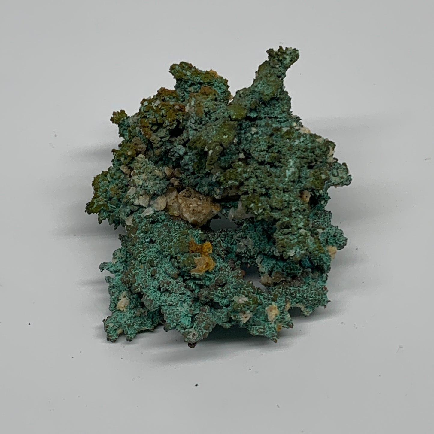 139.9g, 2.7"x2.3"x1.4", Malachite on Native Green Copper Mineral Specimens, B339