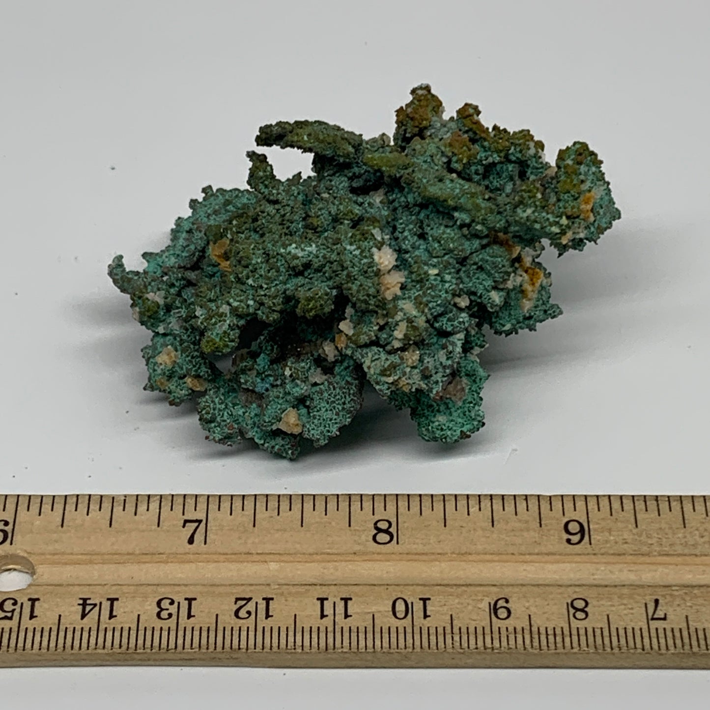 139.9g, 2.7"x2.3"x1.4", Malachite on Native Green Copper Mineral Specimens, B339