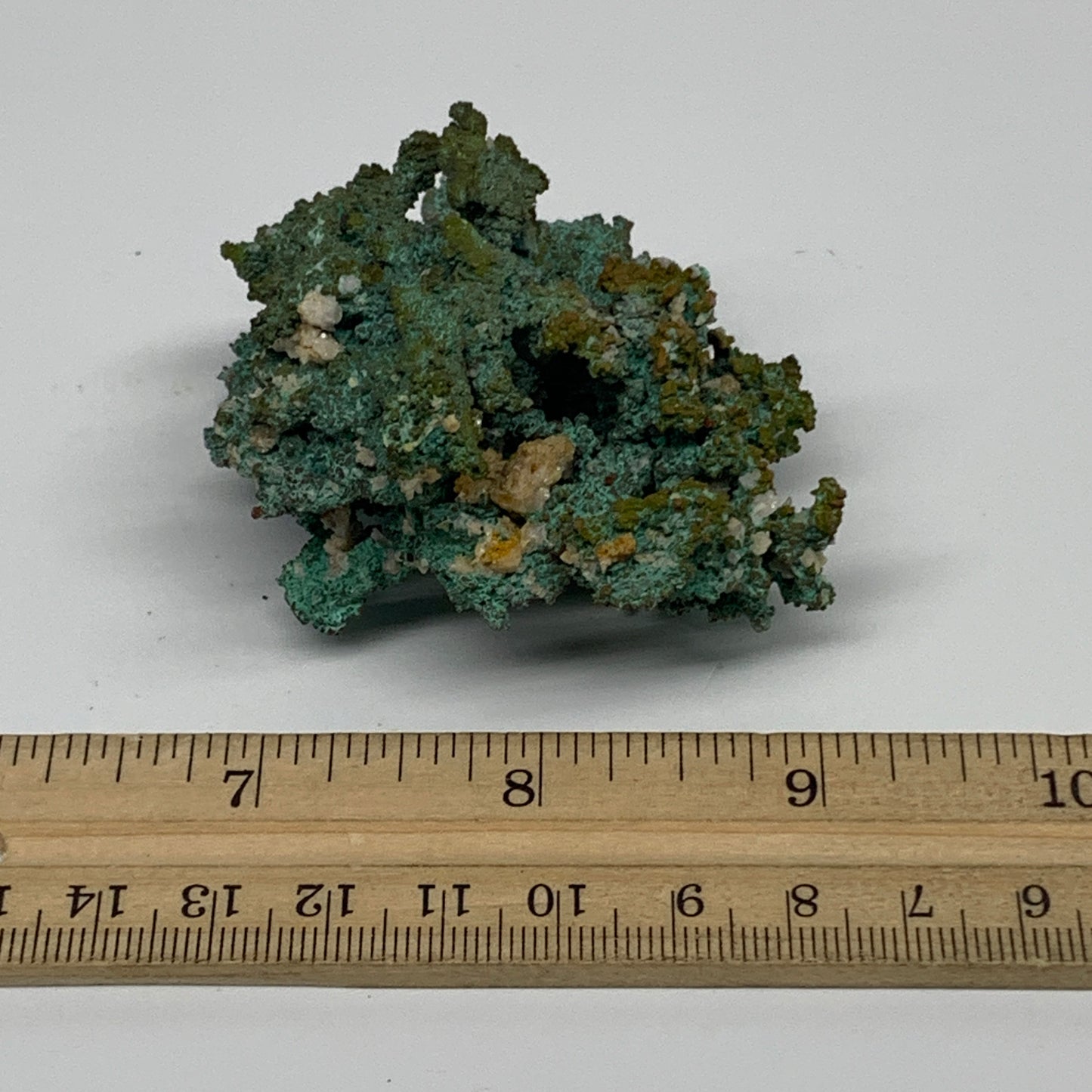 139.9g, 2.7"x2.3"x1.4", Malachite on Native Green Copper Mineral Specimens, B339