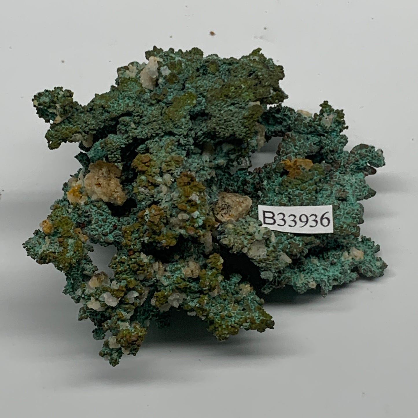 139.9g, 2.7"x2.3"x1.4", Malachite on Native Green Copper Mineral Specimens, B339