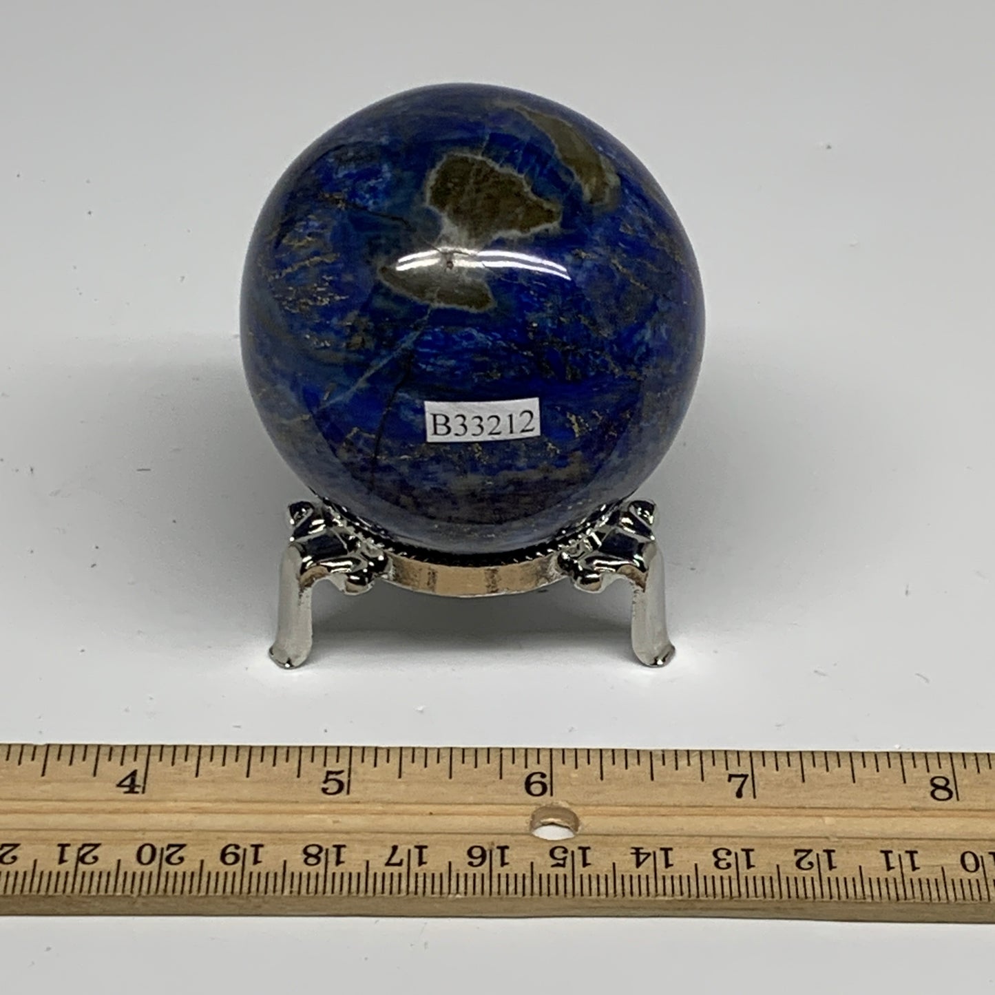 0.74 lbs, 2.4" (59mm), Lapis Lazuli Sphere Ball Gemstone @Afghanistan, B33212