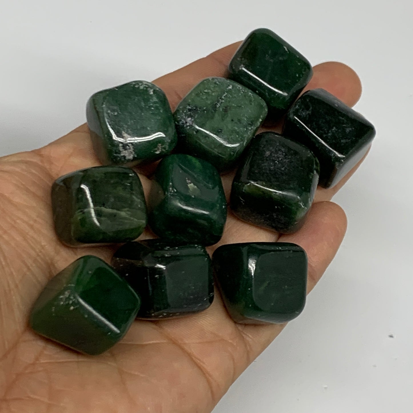 168.3g, 0.8"-0.8", 10pcs, Natural Nephrite Jade Tumbled Stone @Afghanistan,B3192