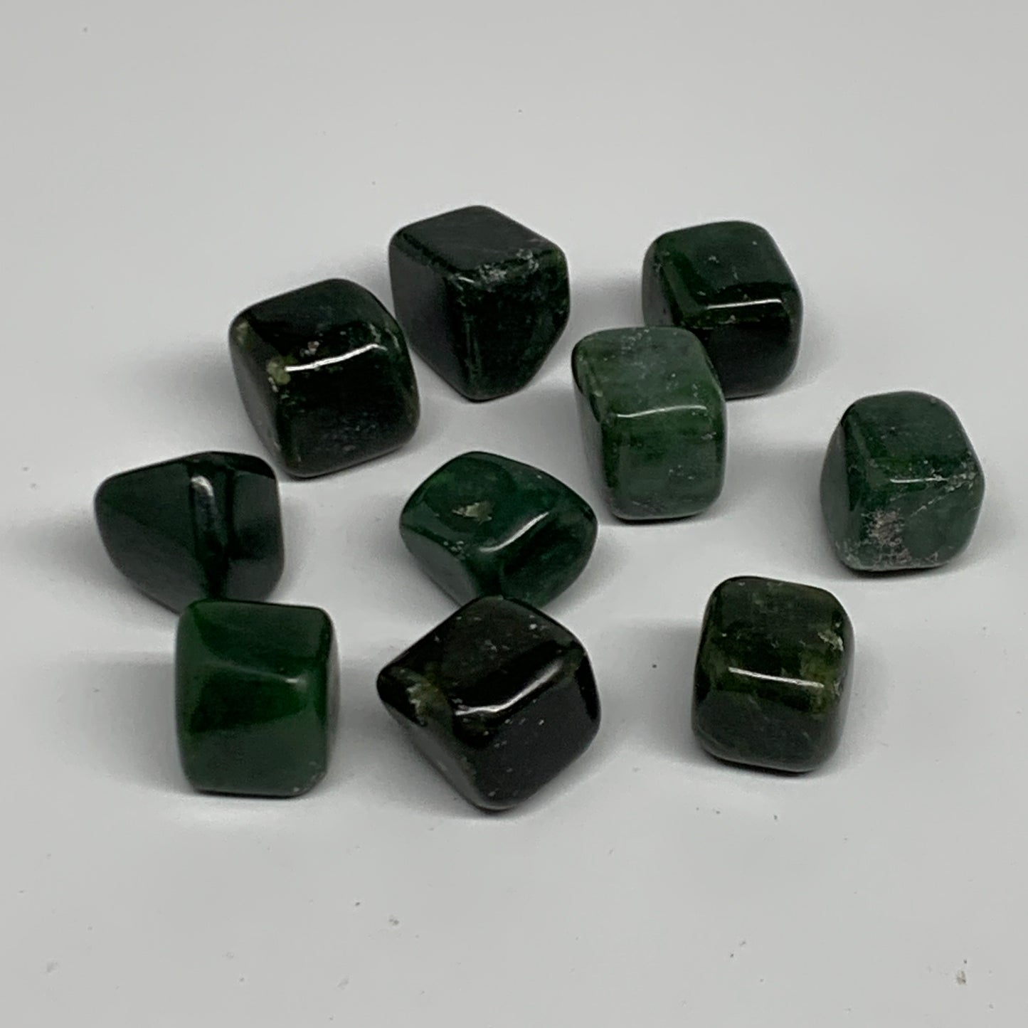 168.3g, 0.8"-0.8", 10pcs, Natural Nephrite Jade Tumbled Stone @Afghanistan,B3192