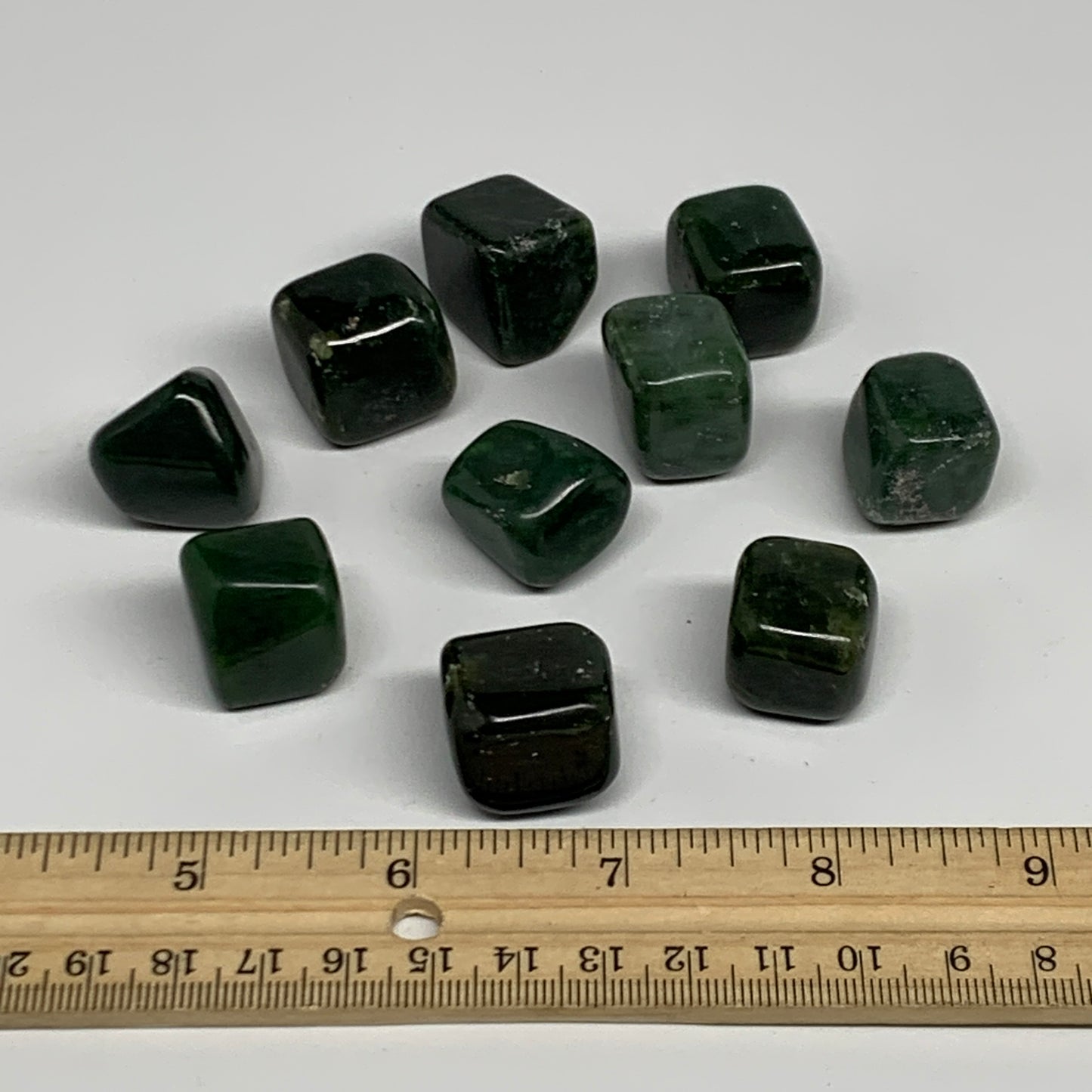 168.3g, 0.8"-0.8", 10pcs, Natural Nephrite Jade Tumbled Stone @Afghanistan,B3192