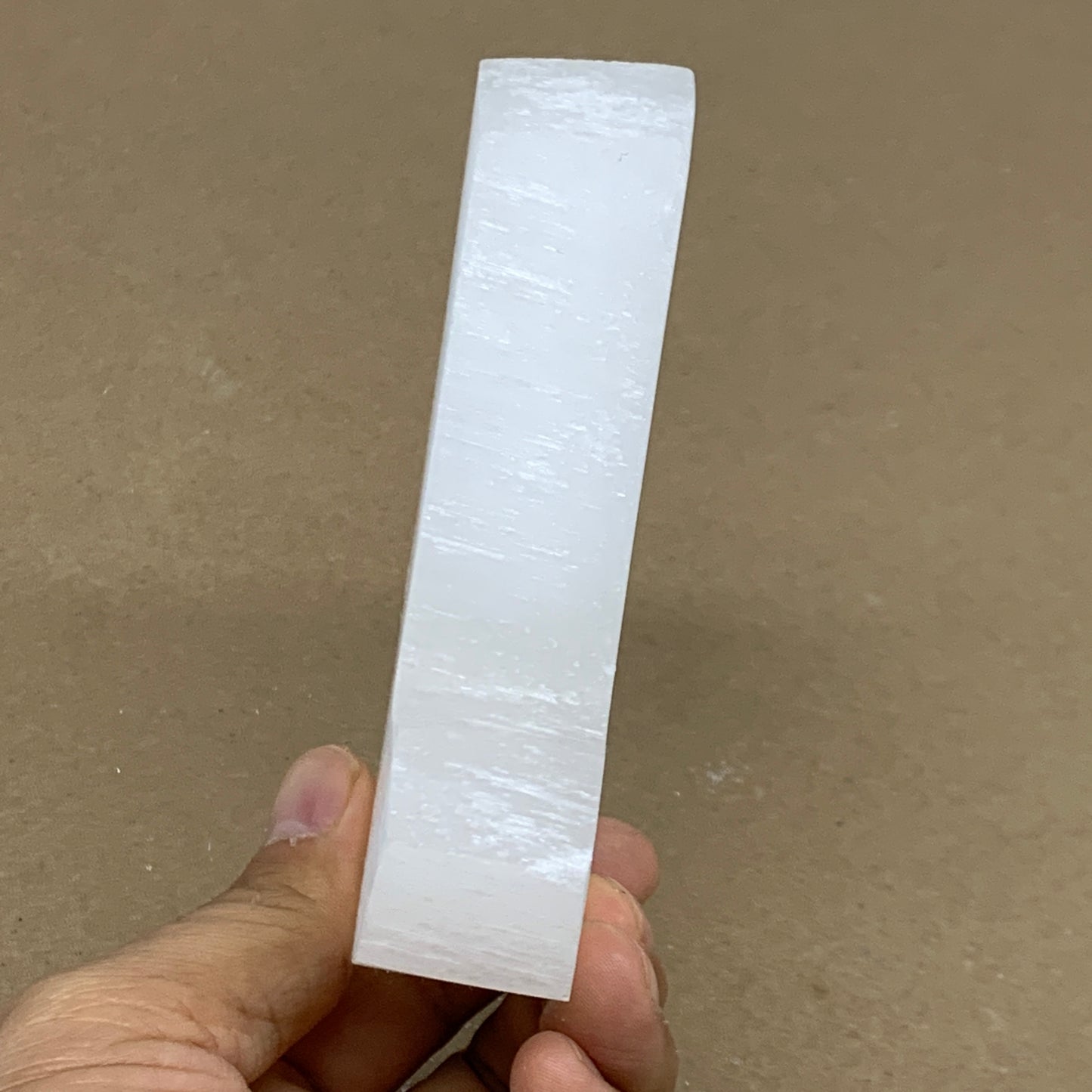 0.69 lbs, 4.2"x3.6"x1", Natural Selenite Crystals Carved,Home Decor, B35979