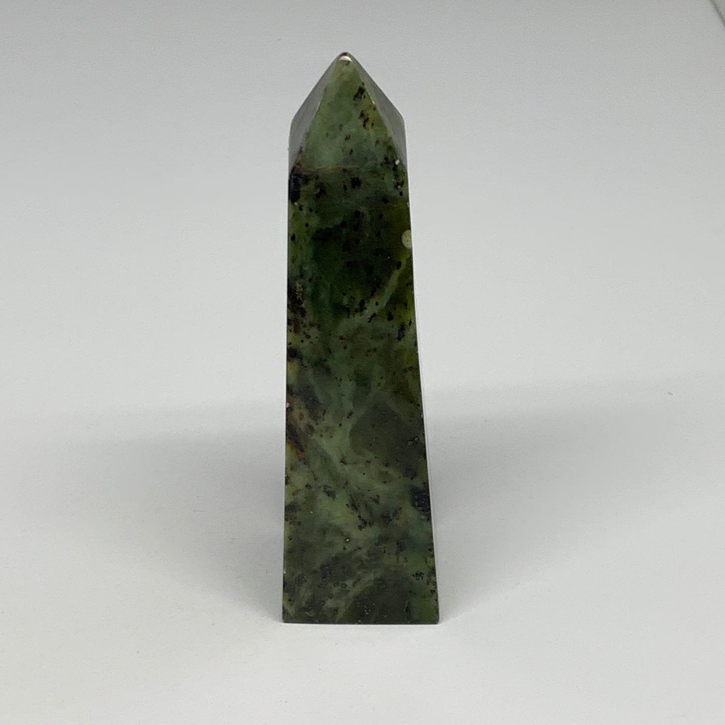 224g, 4.7"x1.3"x1.3", Serpentine Point Tower Obelisk Crystal @Pakistan, B29655