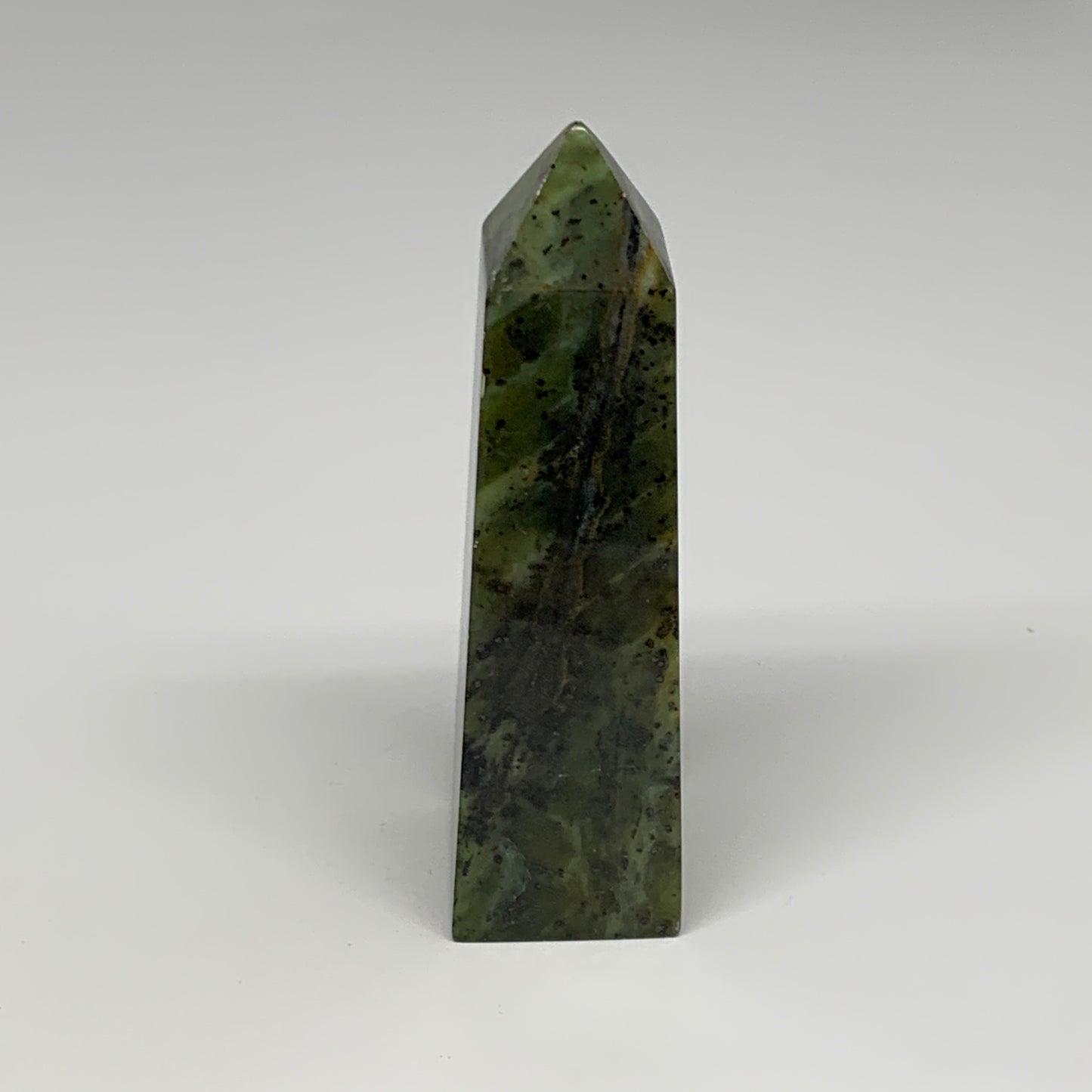 224g, 4.7"x1.3"x1.3", Serpentine Point Tower Obelisk Crystal @Pakistan, B29655