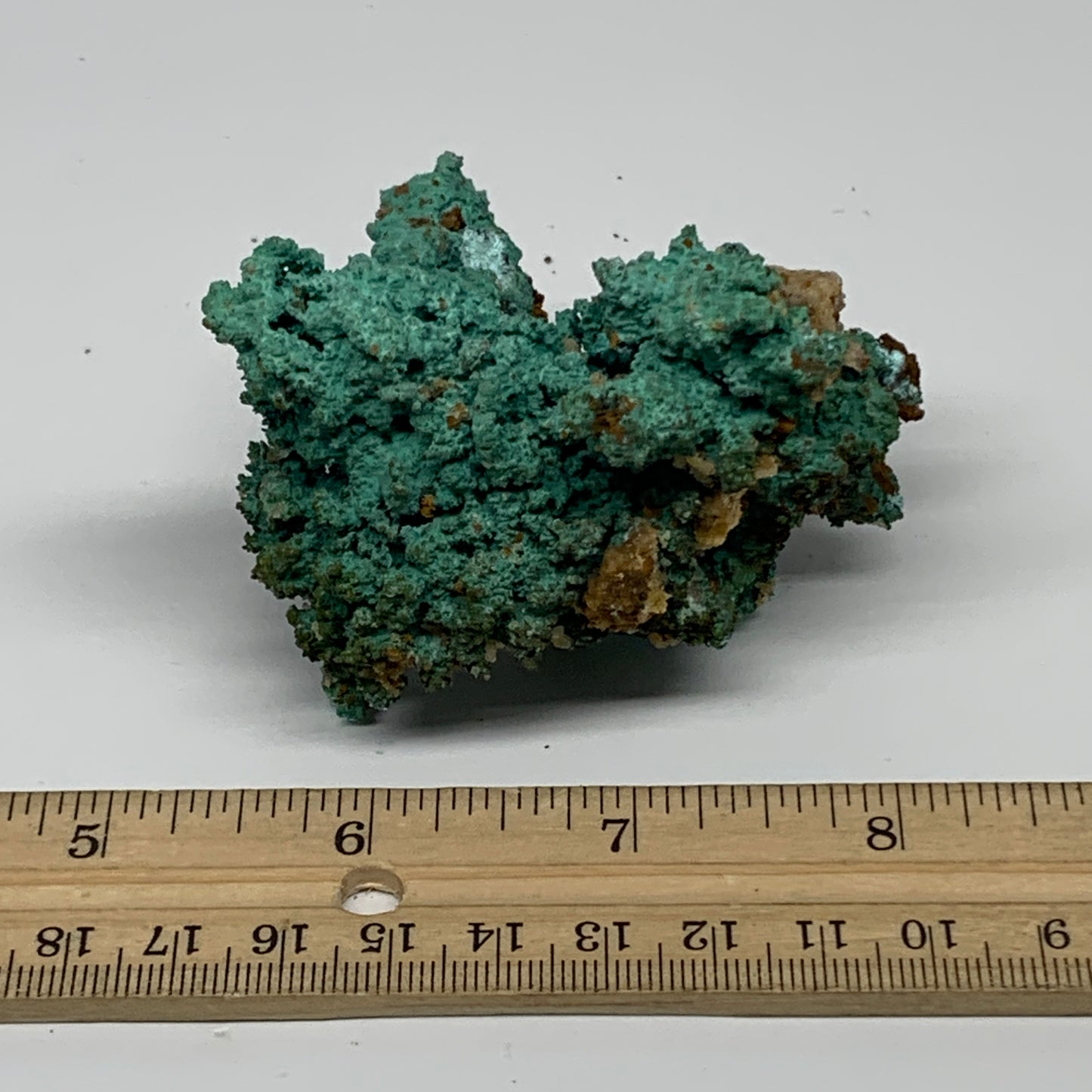 200g, 2.7"x2.4"x1.9", Malachite on Native Green Copper Mineral Specimens, B33939