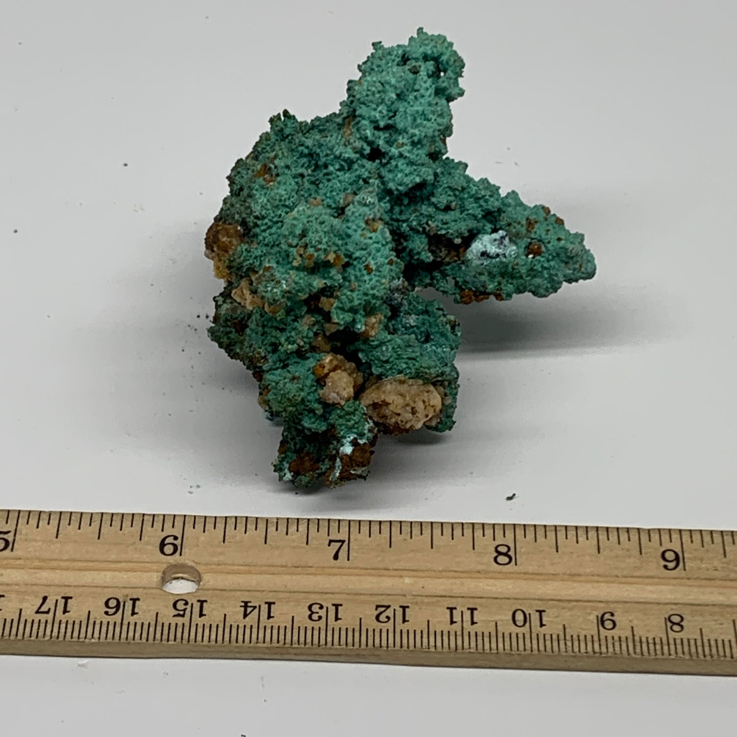 200g, 2.7"x2.4"x1.9", Malachite on Native Green Copper Mineral Specimens, B33939