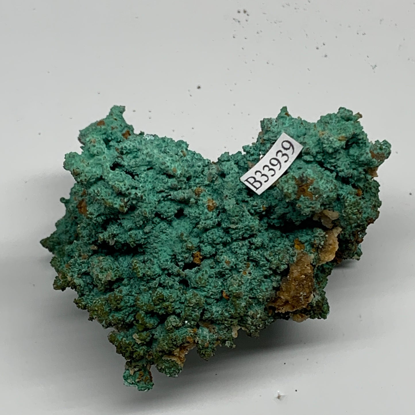 200g, 2.7"x2.4"x1.9", Malachite on Native Green Copper Mineral Specimens, B33939