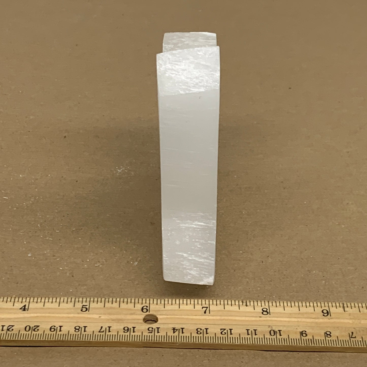 0.69 lbs, 4.2"x3.6"x1", Natural Selenite Crystals Carved,Home Decor, B35979