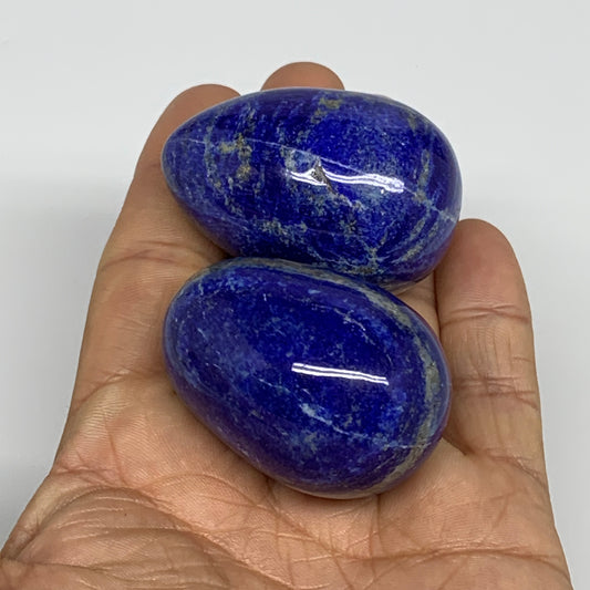 152.4g, 1.8"-1.8", 2pcs, Natural Lapis Lazuli Egg Polished @Afghanistan, B30411