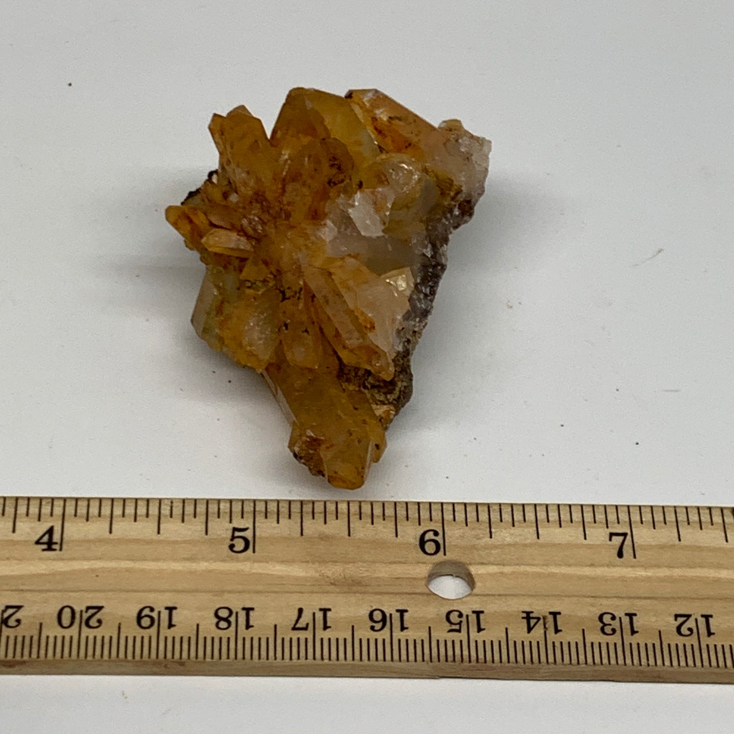 58.4g, 2.4"x1.6"x1.4", Orange Quartz Cluster Crystal Terminated @Brazil, B28921