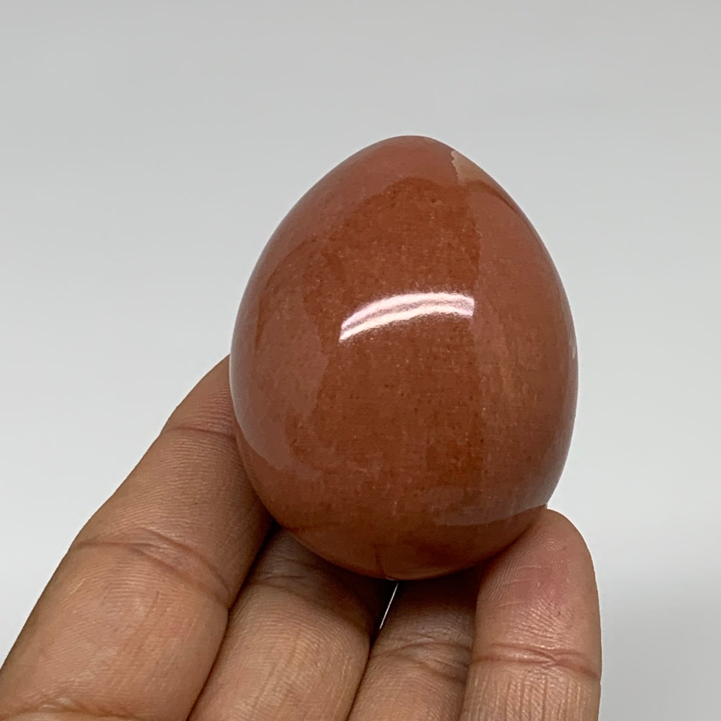 115.6g, 2"x1.6", Natural Red Aventurine Egg Polished Gemstone, B35344