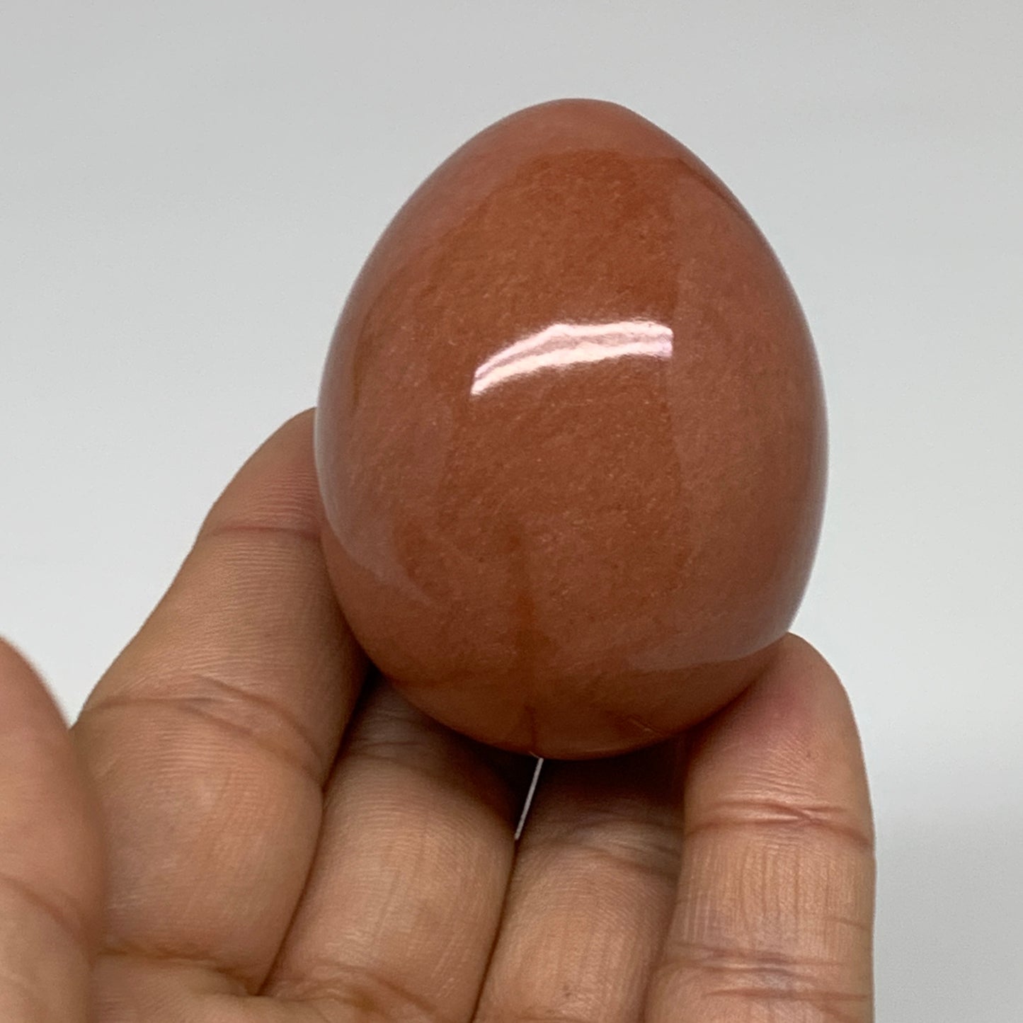 115.6g, 2"x1.6", Natural Red Aventurine Egg Polished Gemstone, B35344