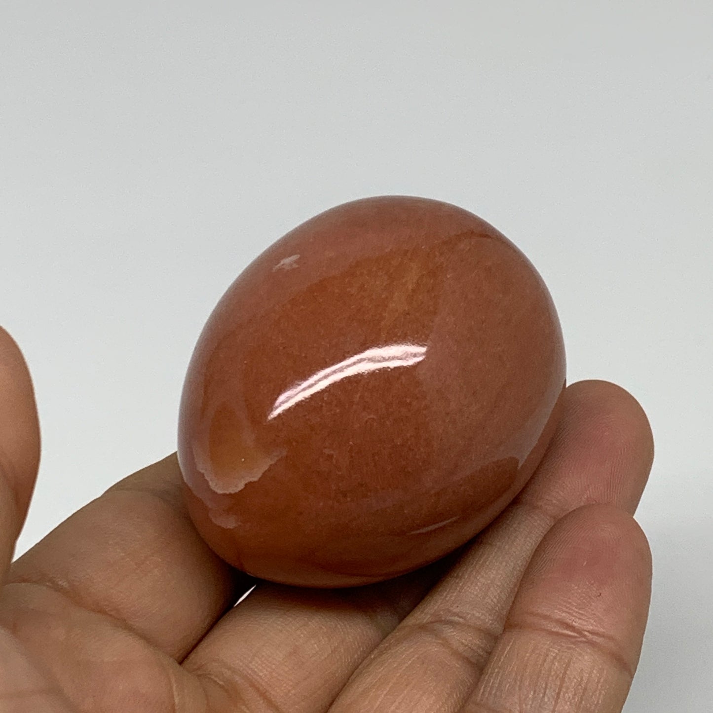 115.6g, 2"x1.6", Natural Red Aventurine Egg Polished Gemstone, B35344