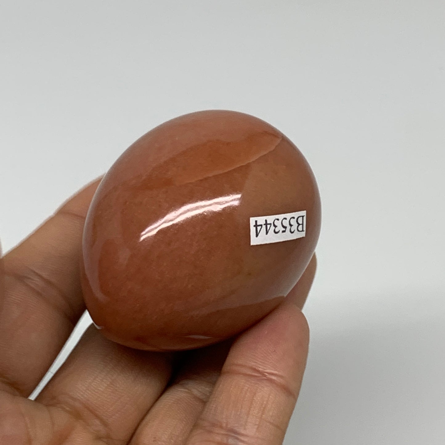 115.6g, 2"x1.6", Natural Red Aventurine Egg Polished Gemstone, B35344