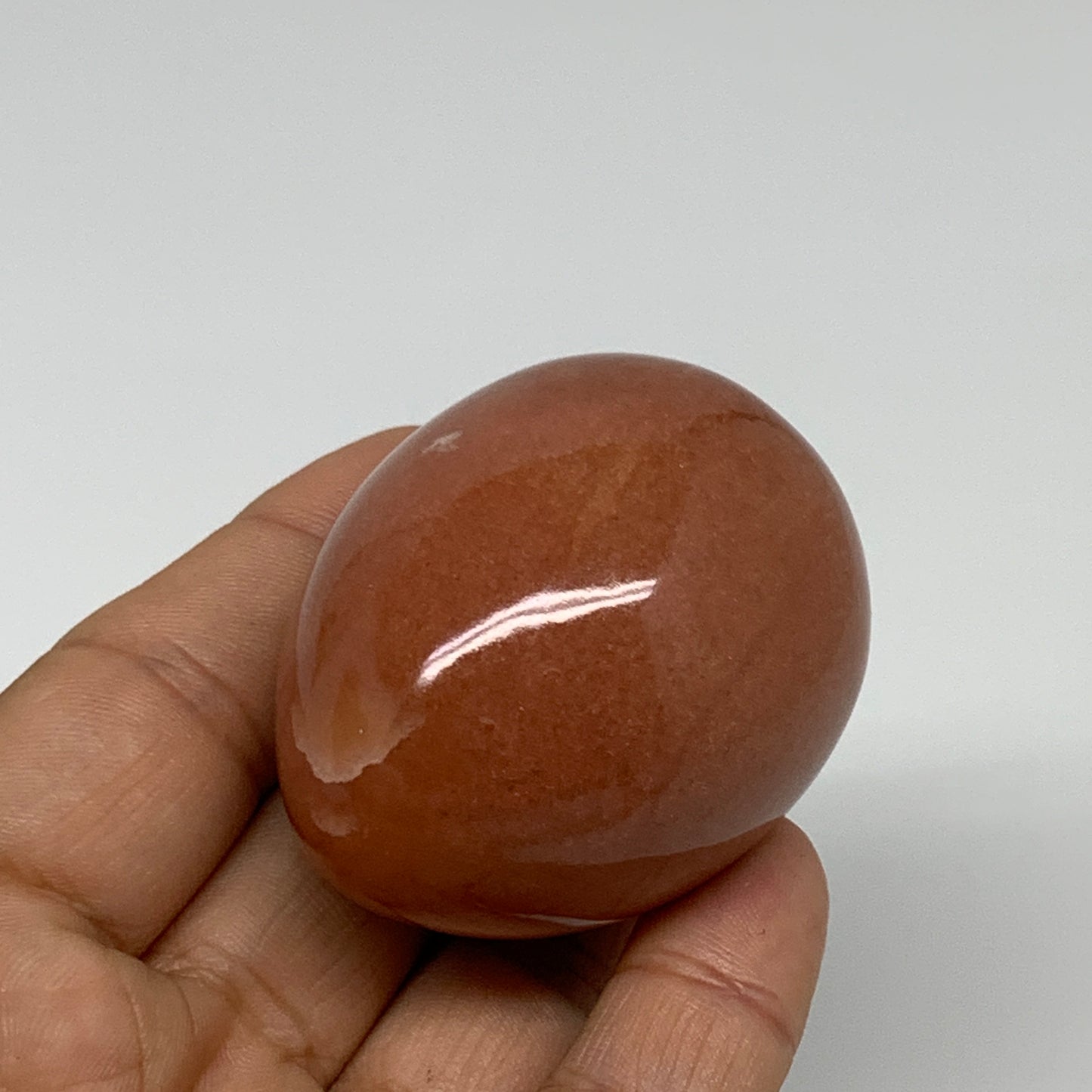 115.6g, 2"x1.6", Natural Red Aventurine Egg Polished Gemstone, B35344