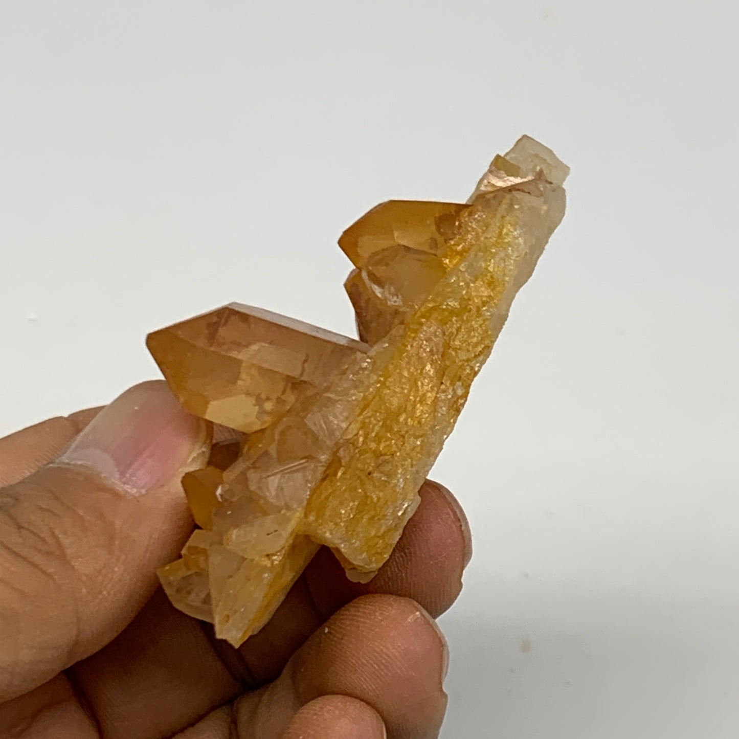 42g, 2.7"x1.5"x1.1", Orange Quartz Cluster Crystal Terminated @Brazil, B28926