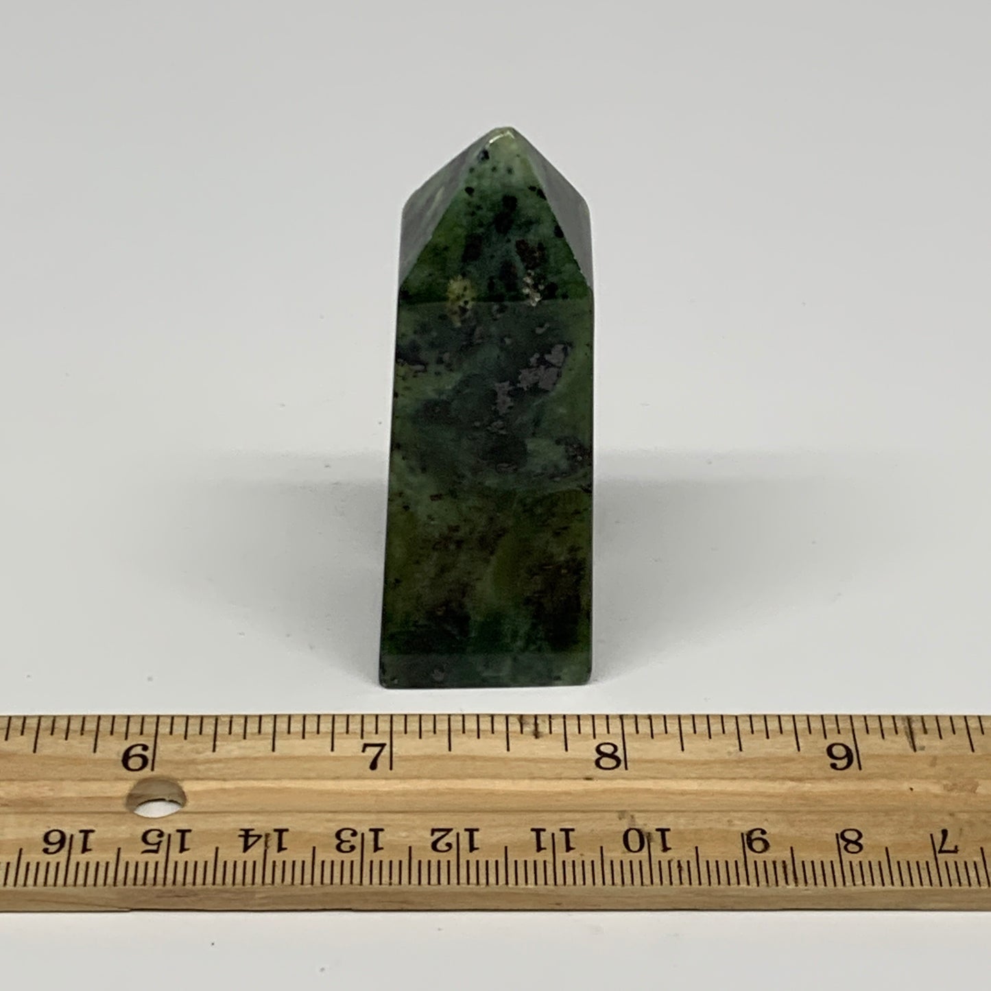 68.5g, 2.7"x1"x0.9", Serpentine Point Tower Obelisk Crystal @Pakistan, B29665