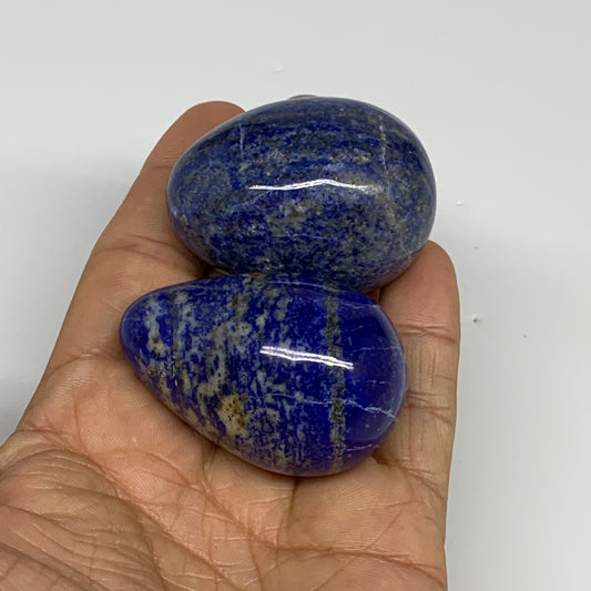 170.4g, 1.8"-1.9", 2pcs, Natural Lapis Lazuli Egg Polished @Afghanistan, B30405