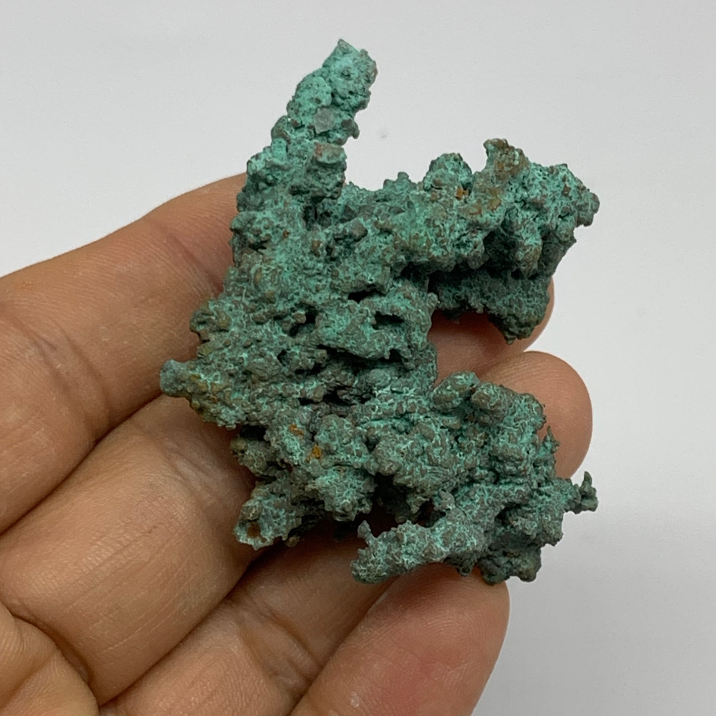 67.6g, 2.3"x1.7"x1.2", Malachite on Native Copper Mineral Specimens, B33957