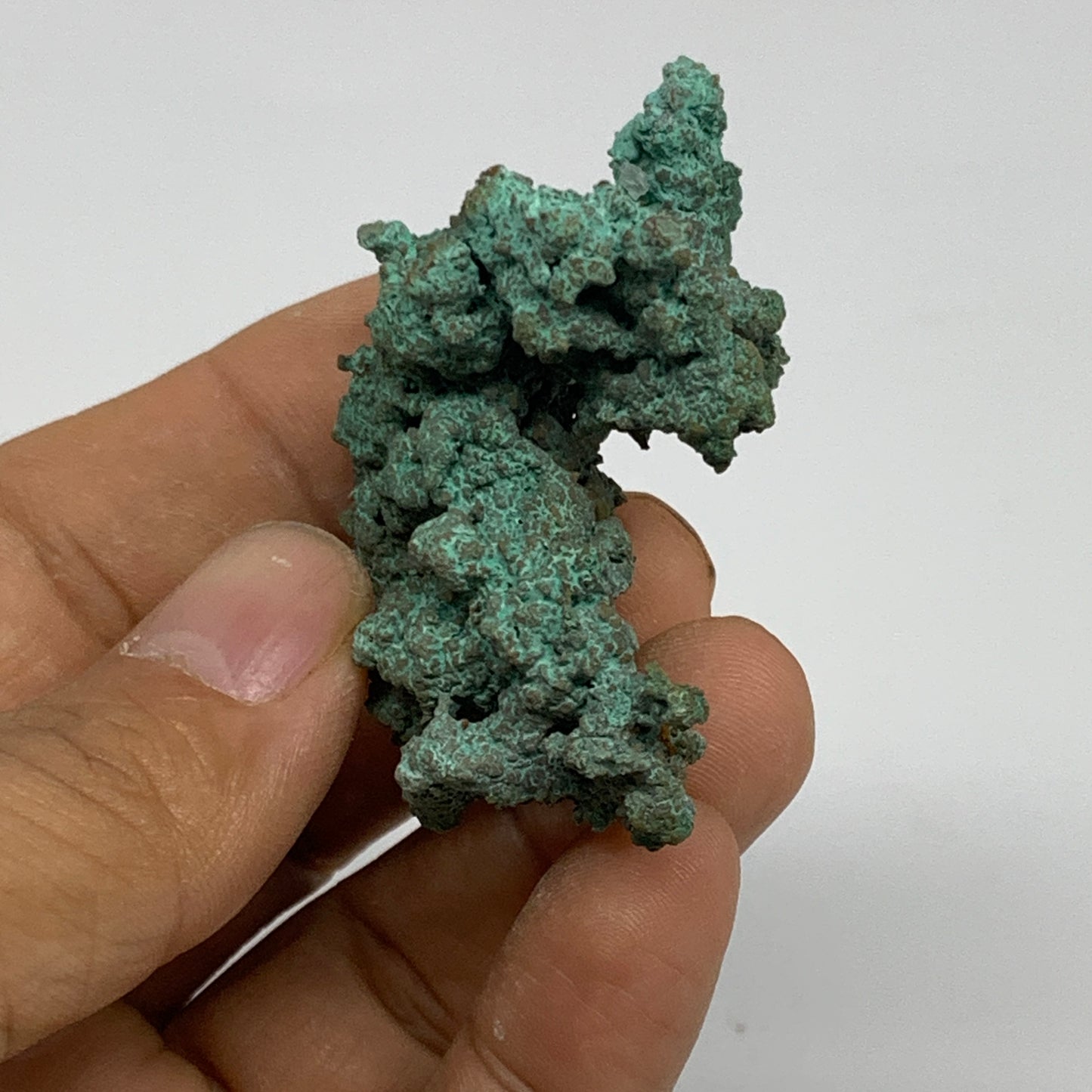 67.6g, 2.3"x1.7"x1.2", Malachite on Native Copper Mineral Specimens, B33957