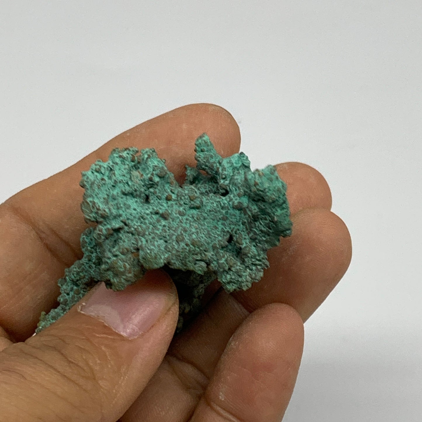 67.6g, 2.3"x1.7"x1.2", Malachite on Native Copper Mineral Specimens, B33957