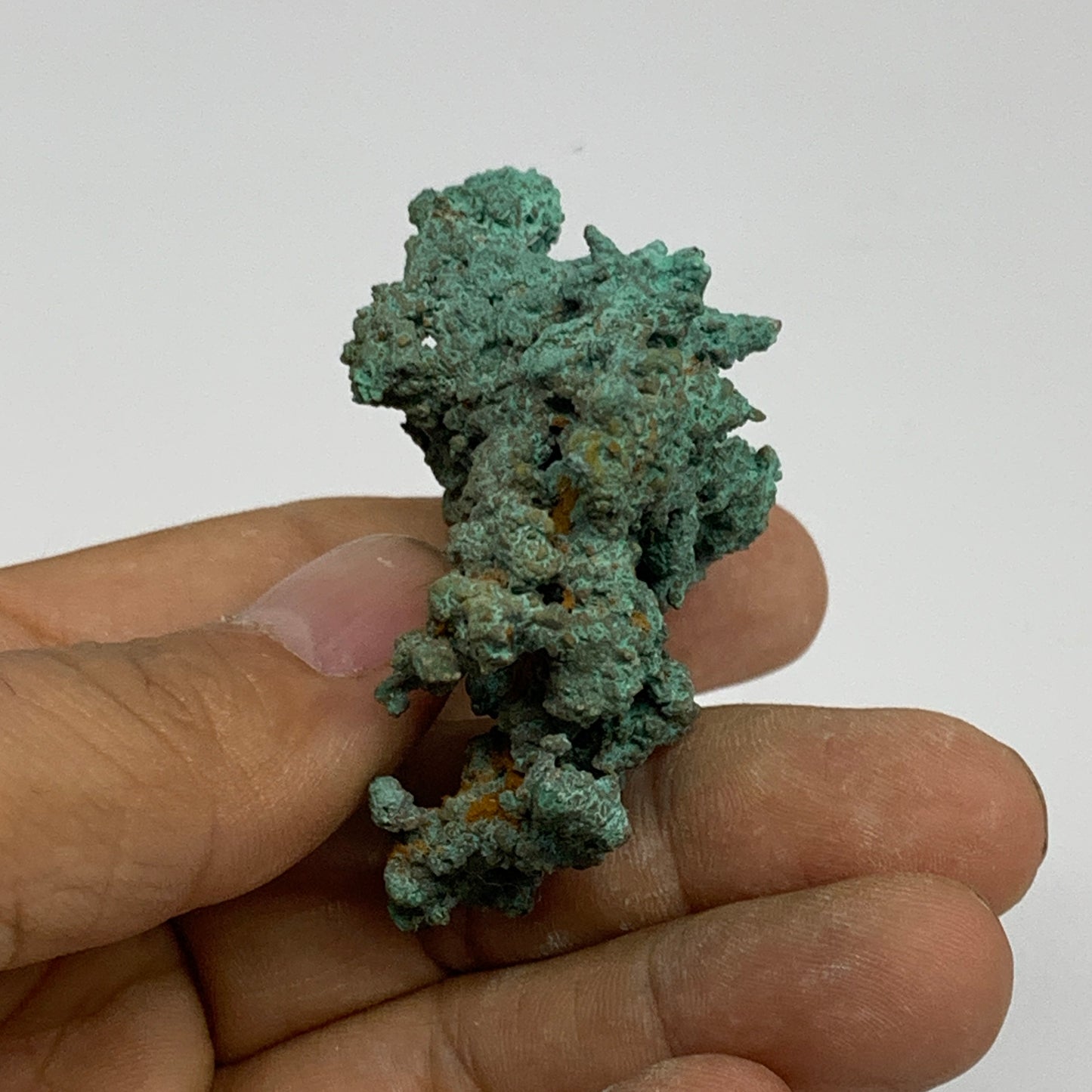 67.6g, 2.3"x1.7"x1.2", Malachite on Native Copper Mineral Specimens, B33957