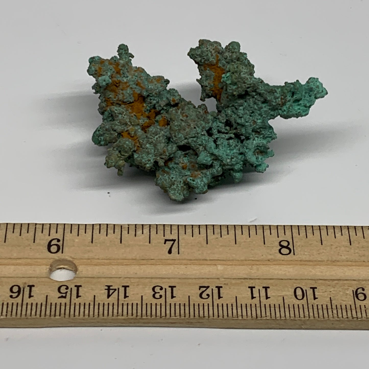 67.6g, 2.3"x1.7"x1.2", Malachite on Native Copper Mineral Specimens, B33957