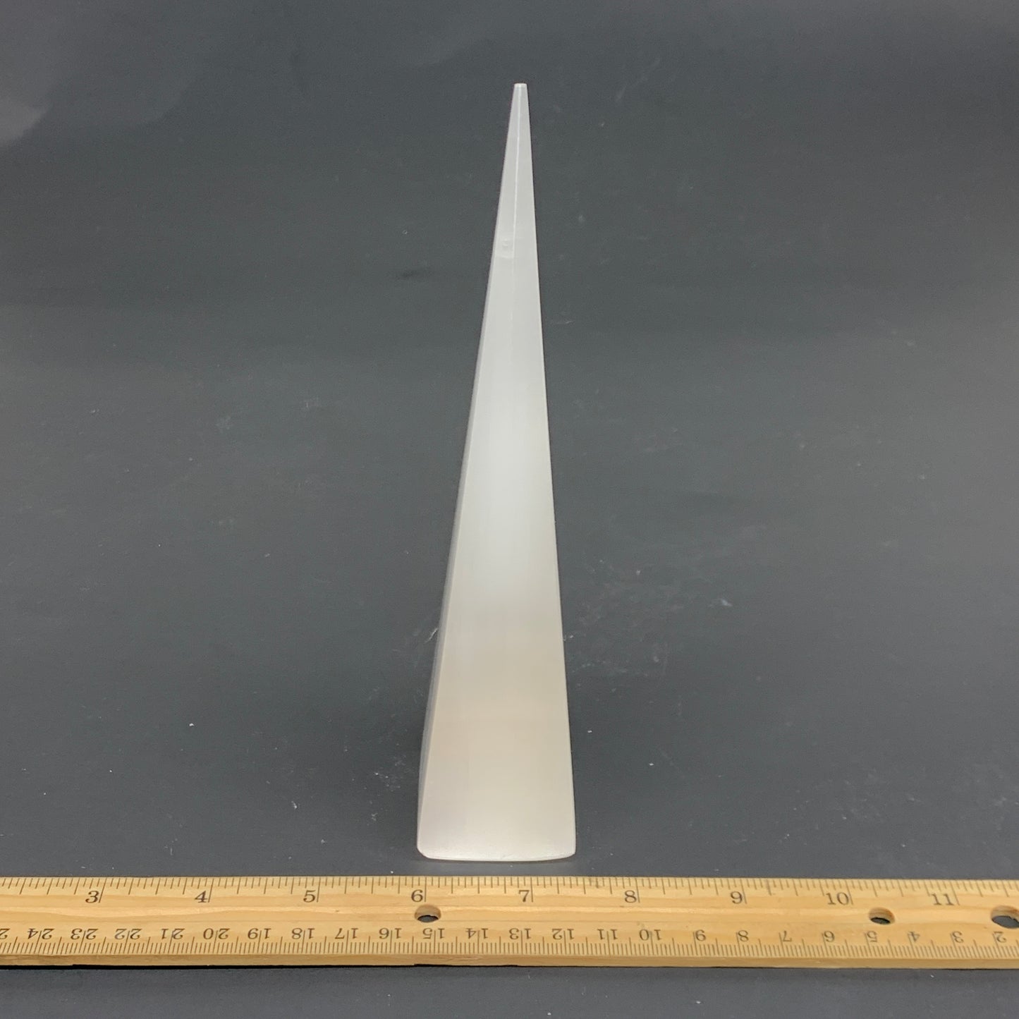 259.9g, 7.3"x1.6" Selenite (Satin Spar) Crystal Crystal Tower Point, SB20