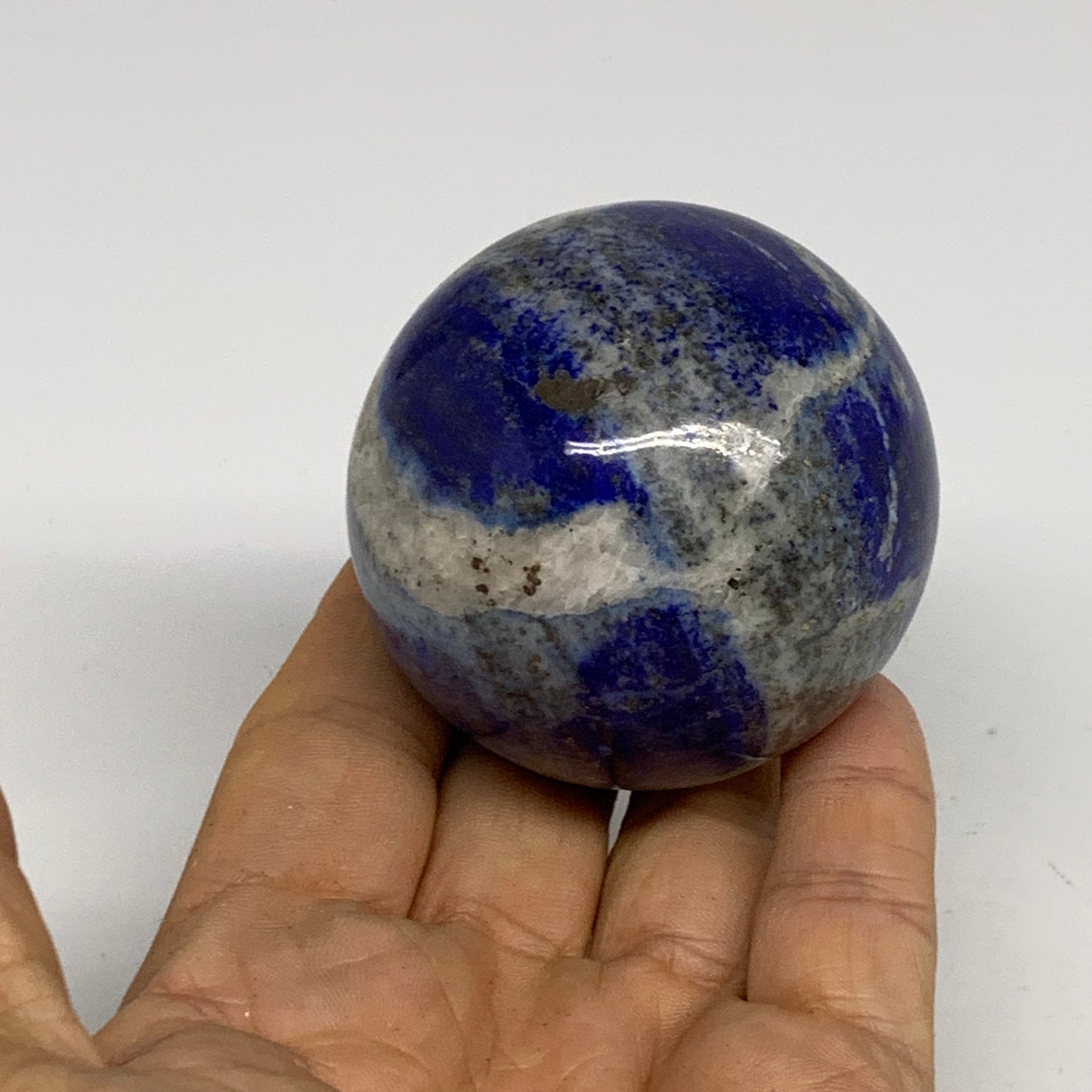 0.62 lbs, 2.2" (56mm), Lapis Lazuli Sphere Ball Gemstone @Afghanistan, B33245